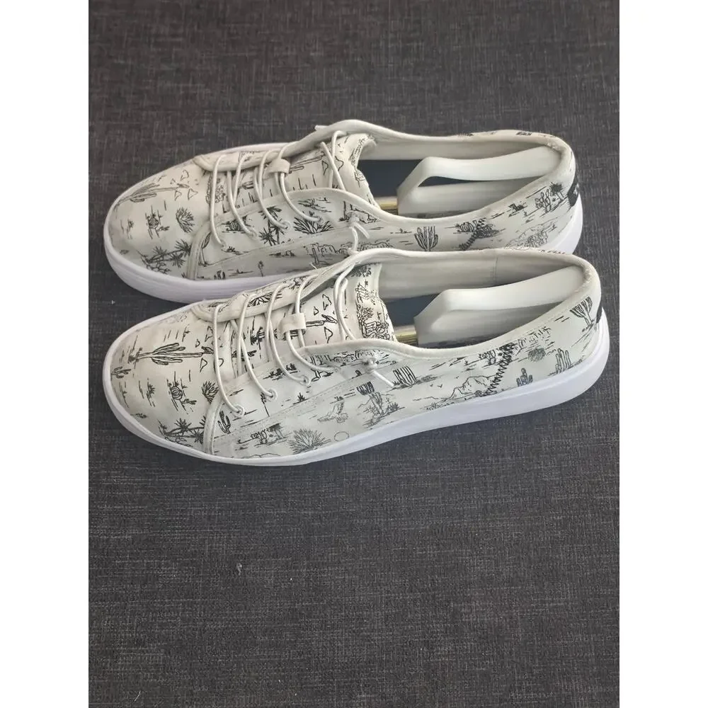 HEYDUDE Cody Desert White Black Slip On Sneakers Cactus Men's Size 13 40390-103